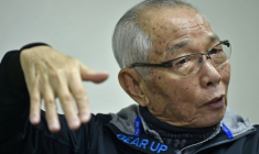 King Liu, fondateur du fabricant taïwanais de vélos Giant, photographié à Taïwan lors d'une interview à l'AFP le 23 février 2016, est mort le 16 février 2026 ( AFP / SAM YEH )