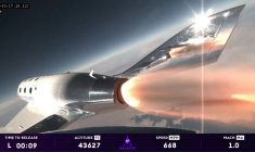 Virgin Galactic a lancé son premier vol de tourisme spatial en août 2023 (illustration) ( Virgin Galactic / - )