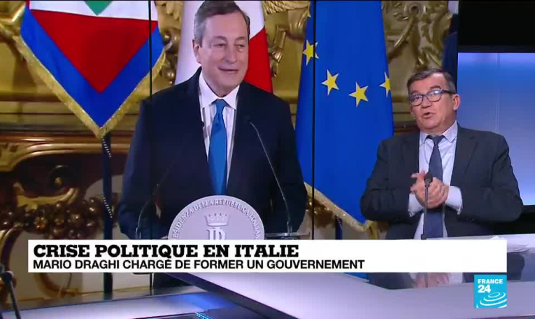 Crise politique en Italie : Mario Draghi, chargé de former un gouvernement, appelle à "l'unité"