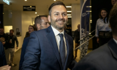 Le nouveau dirigeant indépendantiste du Québec Paul St-Pierre Plamondon à Montréal le 5 octobre 2026 ( AFP / ANDREJ IVANOV )