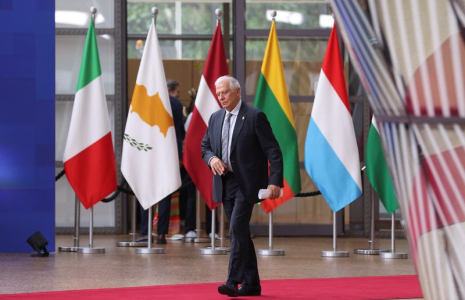 Josep Borrell, chef de la politique étrangère de l'Union européenne, lors d'un sommet des dirigeants de l'Union européenne à Bruxelles