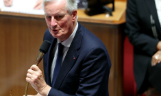 Michel Barnier à l'Assemblée nationale, à Paris, le 15 octobre 2024. ( AFP / ALAIN JOCARD )