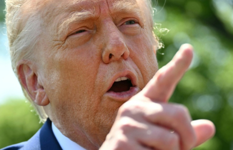 Le président américain Donald Trump parle à la presse avant d'embarquer à bord de Marine One à Washington le 29 avril 2025. ( AFP / Mandel NGAN )