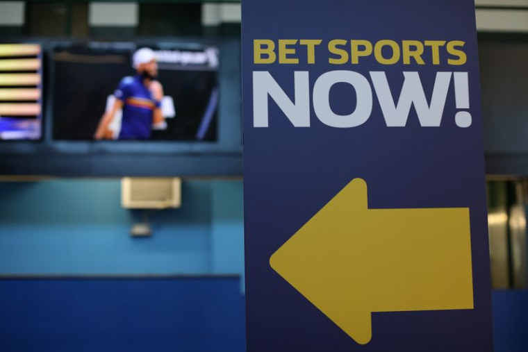 Une enseigne de paris sportifs aux États-Unis