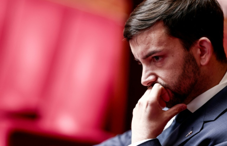 Jean-Philippe Tanguy à l'Assemblée nationale, à Paris, le 28 mai 2025 ( AFP / Thibaud MORITZ )