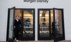 Le siège de Morgan Stanley à New York le 20 mars 2025. ( GETTY IMAGES NORTH AMERICA / SPENCER PLATT )