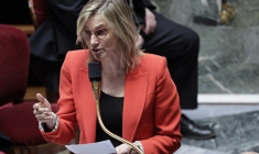 Agnes Pannier-Runacher, le 9 avril 2025, à l'Assemblée nationale ( AFP / STEPHANE DE SAKUTIN )