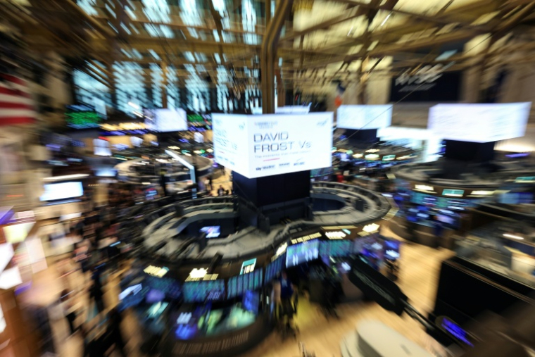 La Bourse de New York, le 14 avril 2025. ( AFP / TIMOTHY A. CLARY )
