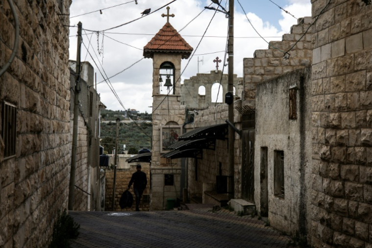 Une église orthodoxe grecque dans le village palestinien de Zababde, en Cisjordanie occupée, le 10 avril 2025 ( AFP / John WESSELS )
