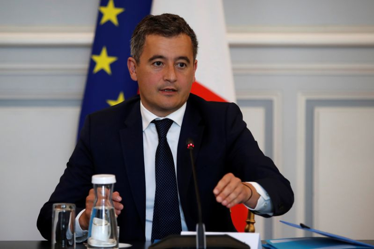 Gerald Darmanin, lors d'une réunion avec des représentants de la police nationale et de la gendarmerie