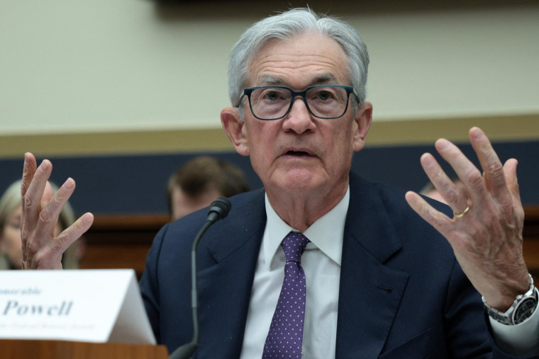 Le président de la Réserve fédérale américaine (Fed) Jerome Powell ( GETTY IMAGES NORTH AMERICA / ALEX WONG )