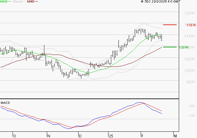 BIOMERIEUX : Une consolidation vers les supports est probable