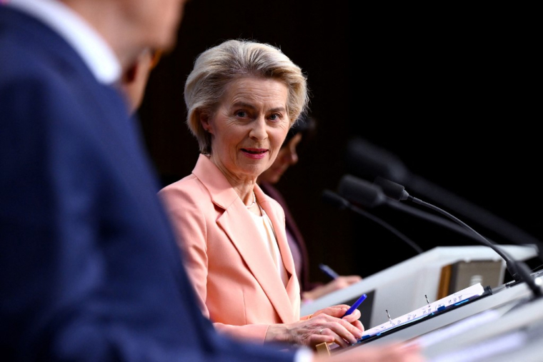 Ursula von fer Leyen à Bruxelles, en Belgique, le 3 février 2025. ( AFP / JOHN THYS )