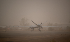 Un drone Reaper à la base aérienne française de Niamey, le 15 mai 2023 ( AFP / ALAIN JOCARD )