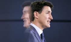 Le Premier ministre canadien Trudeau lors d'une conférence de presse