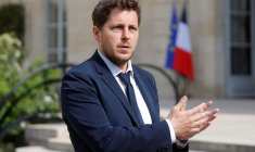 Julien Bayou, secrétaire national du parti écologiste Europe-Ecologie Les Verts (EELV) et député, à l'Elysée