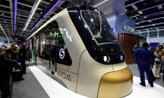 Prototype du futur train express de banlieue (S-Bahn) conçu par Alstom pour Cologne en Allemagne et sa région, présenté au salon Innotrans de Berlin qui se tient de mardi 22 septembre 2026 au vendredi 25 septembre 2026  ( AFP / John MACDOUGALL )