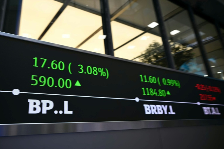 Evolution de l'action BP  à la Bourse de Londres le 28 avril 2026. ( AFP / JUSTIN TALLIS )