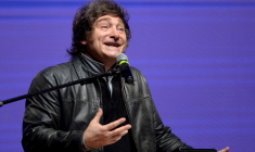 Javier Milei à Asuncion, au Paraguay, le 16 septembre 2025. ( AFP / DANIEL DUARTE )