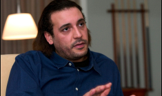 Hannibal Kadhafi, le 16 février 2005, à Copenhague, au Danemark ( SCANPIX DENMARK / MORTEN JUHL )