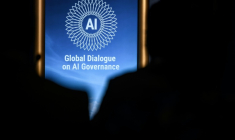 Au cours du premier Dialogue mondial sur la gouvernance de l'Intelligence artificielle, à Genève le 6 juillet 2026 ( AFP / Fabrice COFFRINI )