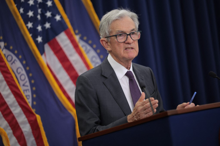 Jerome Powell, à Washington DC, le 30 juillet 2025 ( GETTY IMAGES NORTH AMERICA / CHIP SOMODEVILLA )