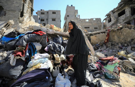 Dommages après une opération terrestre israélienne dans la partie est de la ville de Gaza