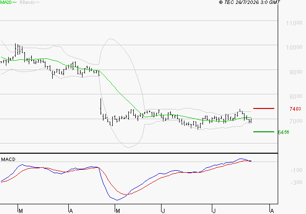 BIOMERIEUX : Une consolidation vers les supports est probable