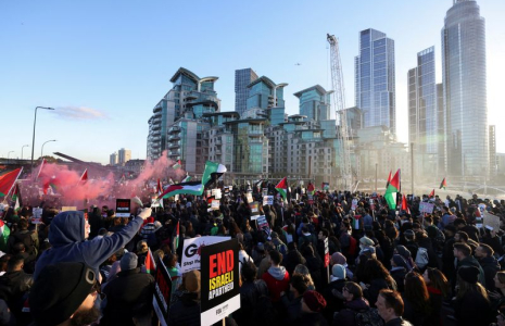 Une manifestation pro-palestinienne à Londres