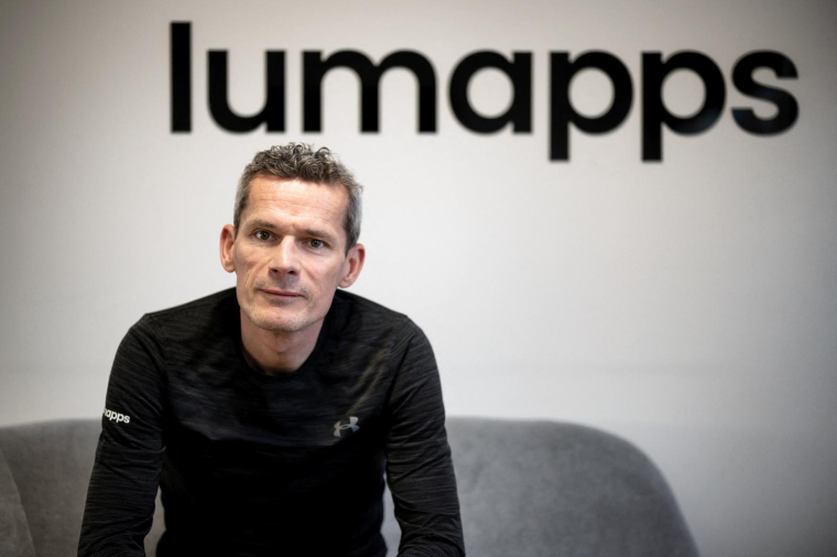 Sébastien Ricard, directeur général de LumApps ( AFP / JEFF PACHOUD )