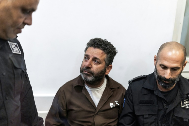 Le militant pro-palestinien espagnol Saif Abou Keshek au tribunal d'Ashkelon, le 5 mai 2026 ( AFP / ilia YEFIMOVICH )