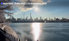 Les New-Yorkais affluent dans Central Park pour les premières neiges de l'hiver