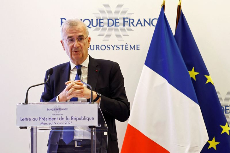 Le gouverneur de la Banque de France, M. Villeroy de Galhau, donne une conférence de presse sur l'état de l'économie
