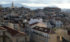 Vue du quartier historique du Panier à Marseille le 17 décembre 2025  ( AFP / MIGUEL MEDINA )