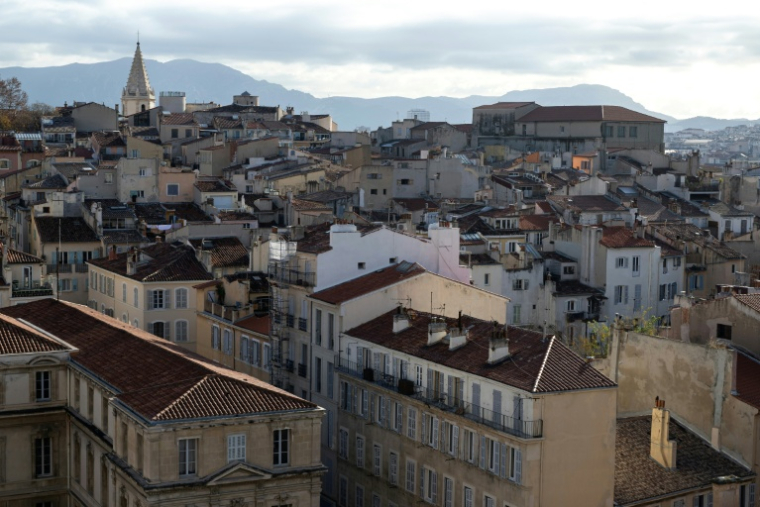 Vue du quartier historique du Panier à Marseille le 17 décembre 2025  ( AFP / MIGUEL MEDINA )