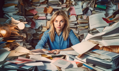 (Femme à la tête de son EI, SASU ou EURL débordée par la charge administrative qu'elle pourrait alléger grâce au digital - Crédit photo : Adobe Stock)