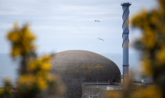 Deux des trois réacteurs de l'EPR ont dû être arrêtés suite au passage de la tempête Goretti, et ses rafales avoisinant les 200km/h (illustration) ( AFP / LOU BENOIST )
