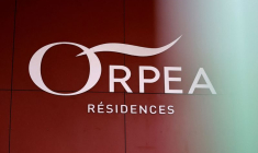 Le logo de Orpea aux Lilas, en France
