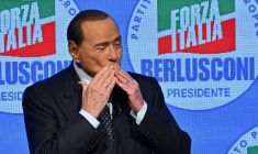 Silvio Berlusconi à Milan , en Italie, le 23 septembre 2022. ( AFP / FILIPPO MONTEFORTE )