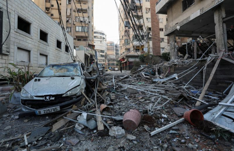 Aftermath of Israeli strikes on Beirut's southern suburbs