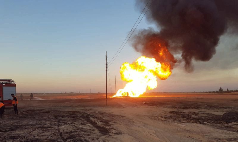 UN GAZODUC ENDOMMAGÉ PAR UNE EXPLOSION EN SYRIE