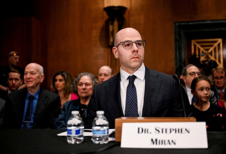 Le président du Conseil des conseillers économiques de la Maison Blanche Stephen Miran