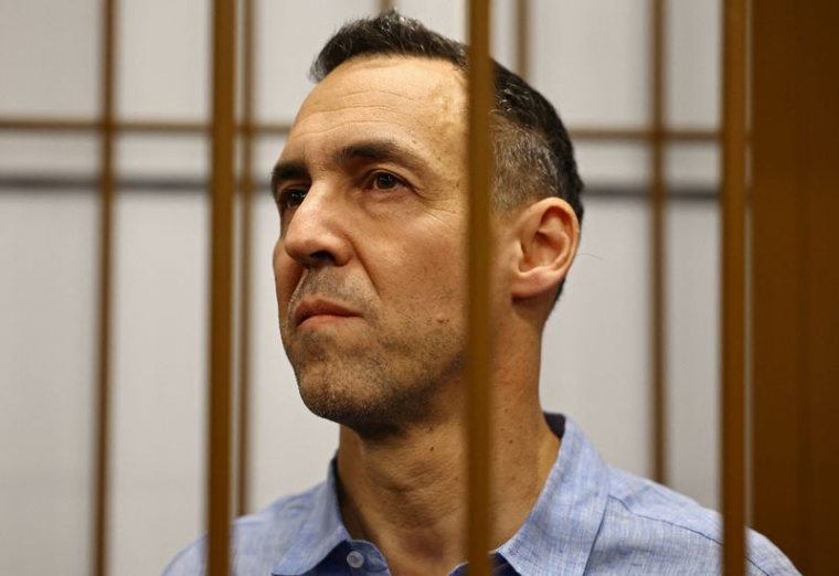 Le citoyen français Laurent Vinatier lors de sa comparution devant le tribunal de Moscou
