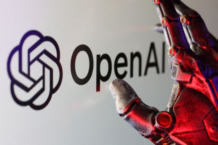Le logo d'OpenAI est visible sur cette illustration