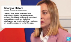 Passe d'armes entre Emmanuel Macron et Giorgia Meloni autour de la mort de Quentin Deranque