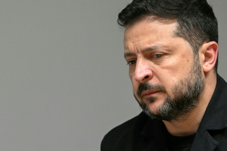 Le président ukrainien Volodymyr Zelensky à Bruxelles, le 15 octobre 2026 ( POOL / NICOLAS TUCAT )