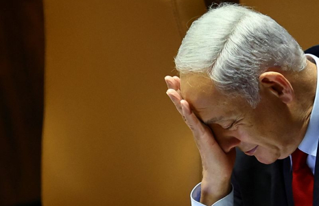 Le Premier ministre israélien Benyamin Netanyahou lors d'une réunion de la Knesset
