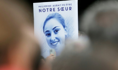 Une reconstitution judiciaire du meurtre de Philippine, 19 ans, dont le corps avait été découvert enterré dans le bois de Boulogne en 2024, est en cours ( AFP / GEOFFROY VAN DER HASSELT )