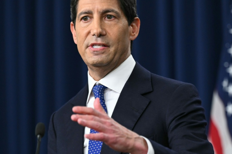 Le président de la Fed Kevin Warsh lors de la conférence de presse à Washington, le 16 septembre 2026. ( AFP / SAUL LOEB )