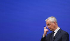 Bruno le Maire, ministre français de l'économie, lors d'une conférence de presse à Washington, États-Unis